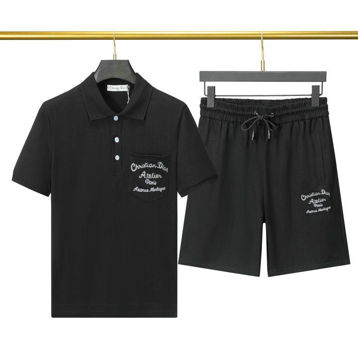 CHRISTIAN DIOR ATELIER Paris Formal Shirt & Shorts Set Black