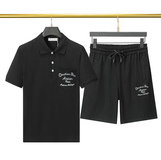 CHRISTIAN DIOR ATELIER Paris Formal Shirt & Shorts Set Black