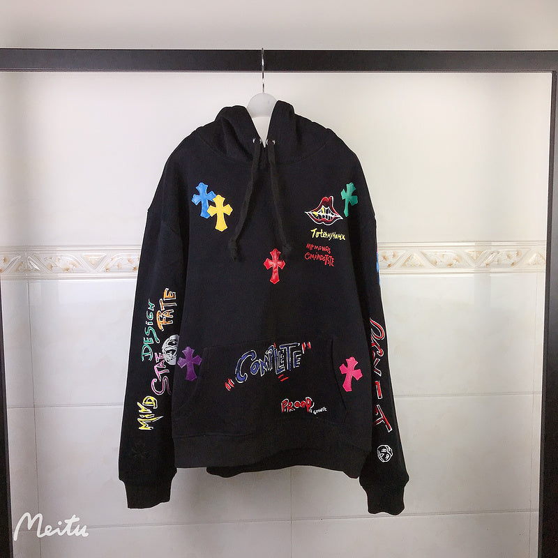 chrome hearts Multi Colored Patch Hoodie