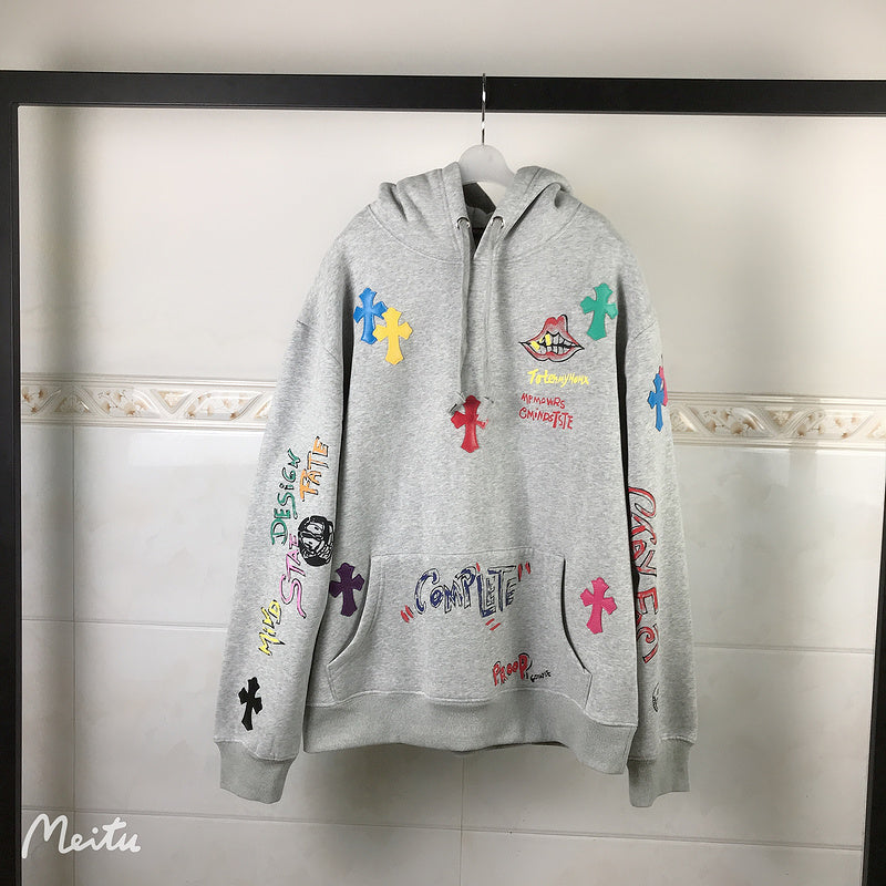 chrome hearts Multi Colored Patch Hoodie