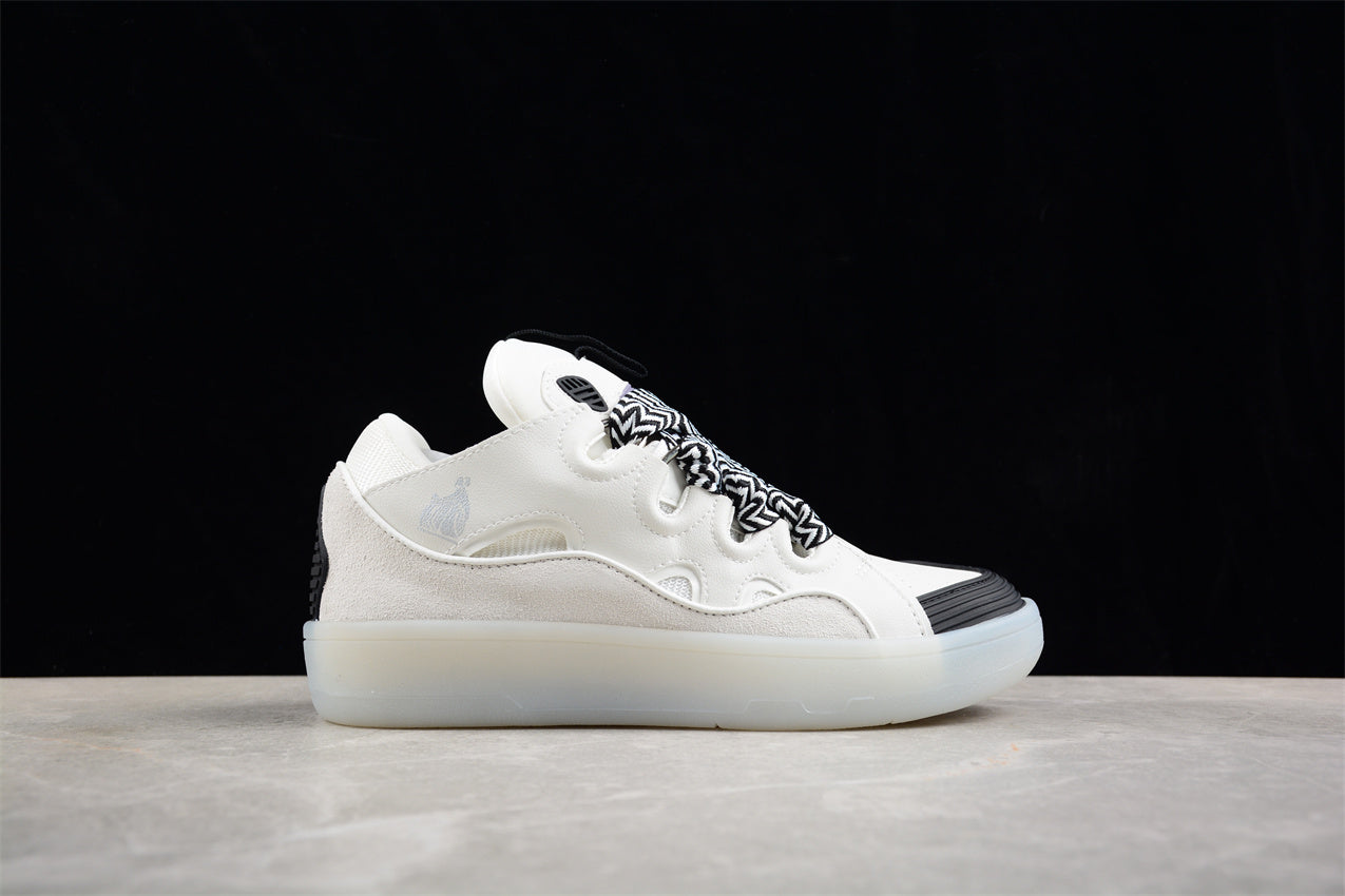 Lanvin Curb White/Black Transparent Sole