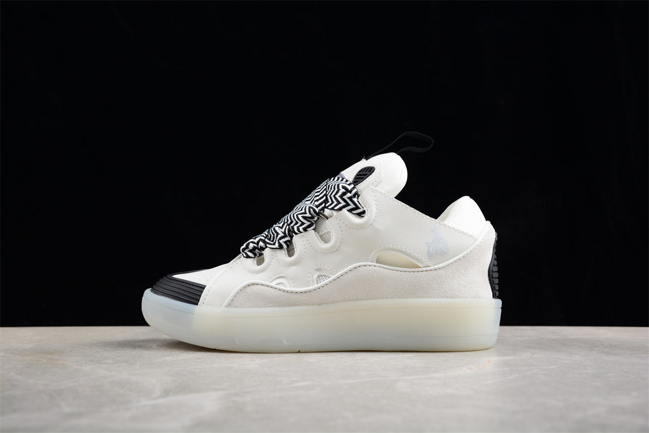 Lanvin Curb White/Black Transparent Sole