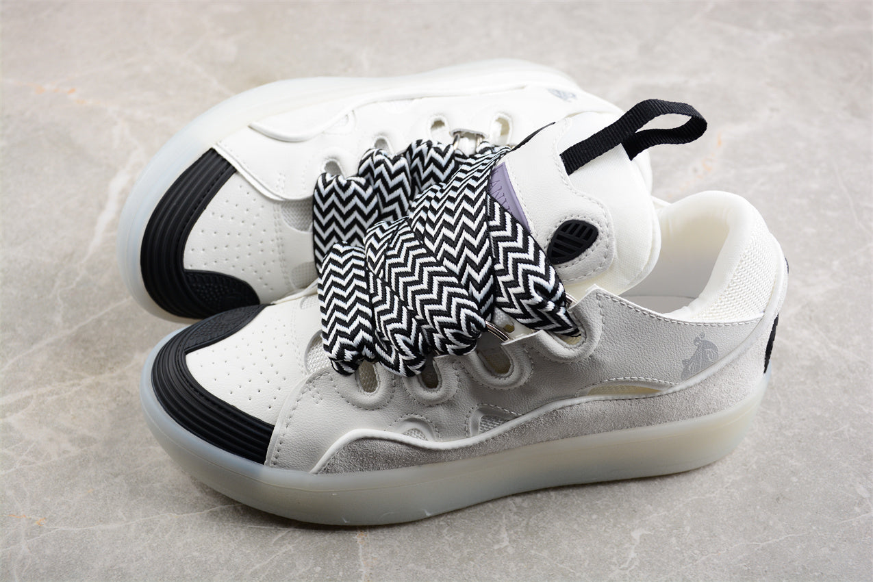 Lanvin Curb White/Black Transparent Sole