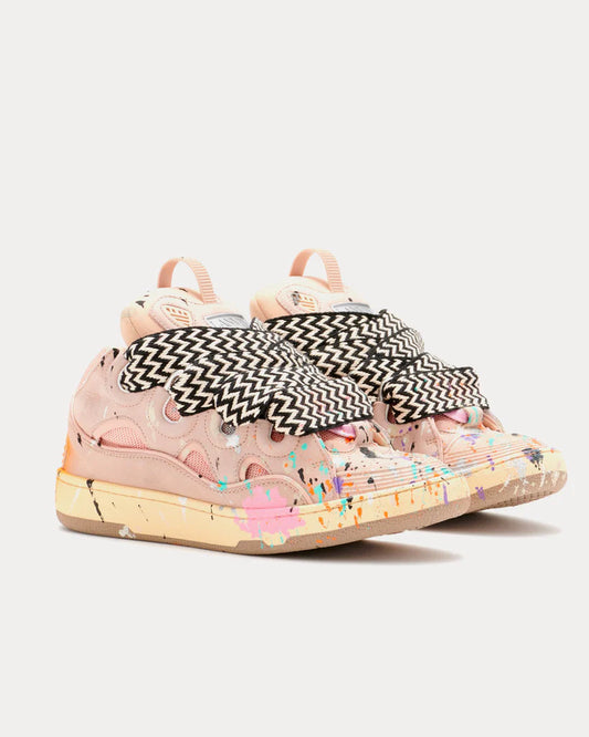 Lanvin X Gallery Dept -  Curb Painted Pink Low Top Sneakers