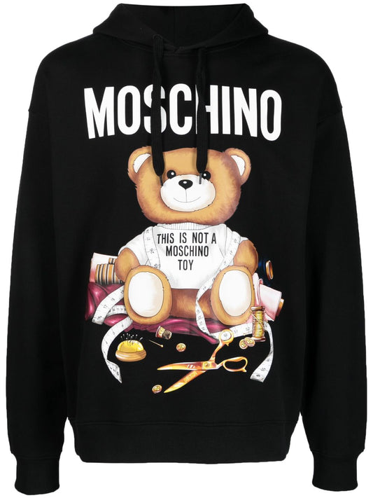 Moschino hoodie With Teddy Bear Print And Drawstring